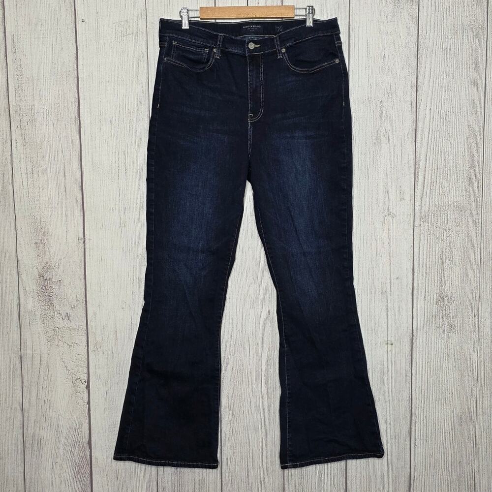 Lucky Brand Stevie High Rise Flare Dark Wash Jeans, sz 16/33